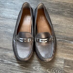 COACH Nola driving moccasin Loafers Flat Shoes Graypl pewter sz 7.5